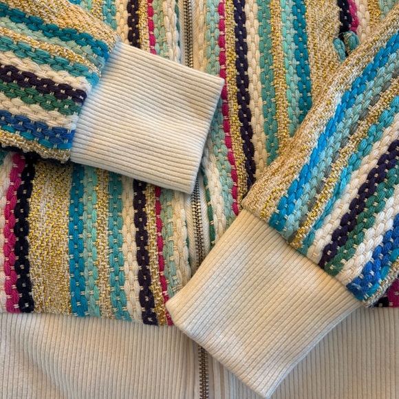 A&B Embroidery Stripe Bomber Jacket size S - Picture 5 of 14